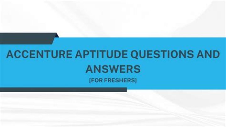 Accenture Aptitude Questions and Answers PDF Free Download