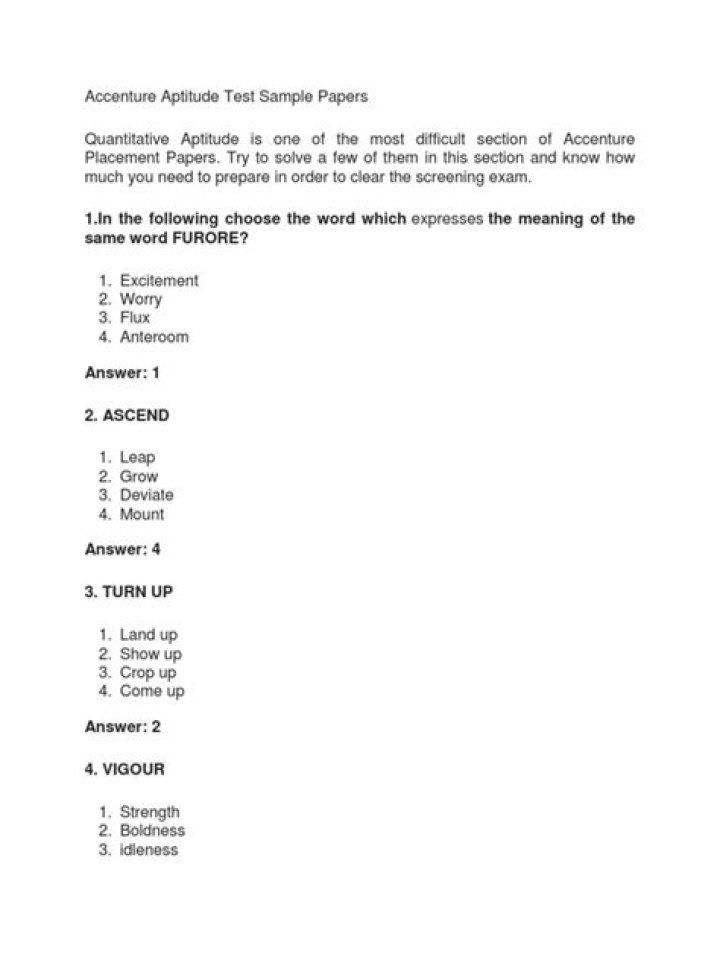 Accenture Aptitude Test Papers PDF – Practice Now