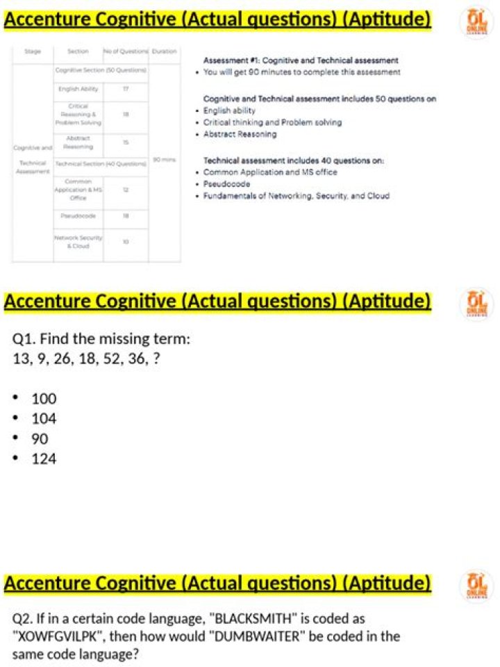 Accenture Cognitive Assessment Questions & Answers PDF: Expert Guide & Download