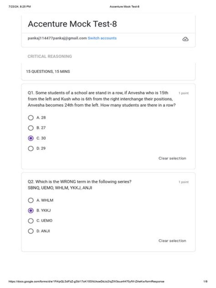 Accenture Mock Test Questions & Answers PDF – Crack Your Interview