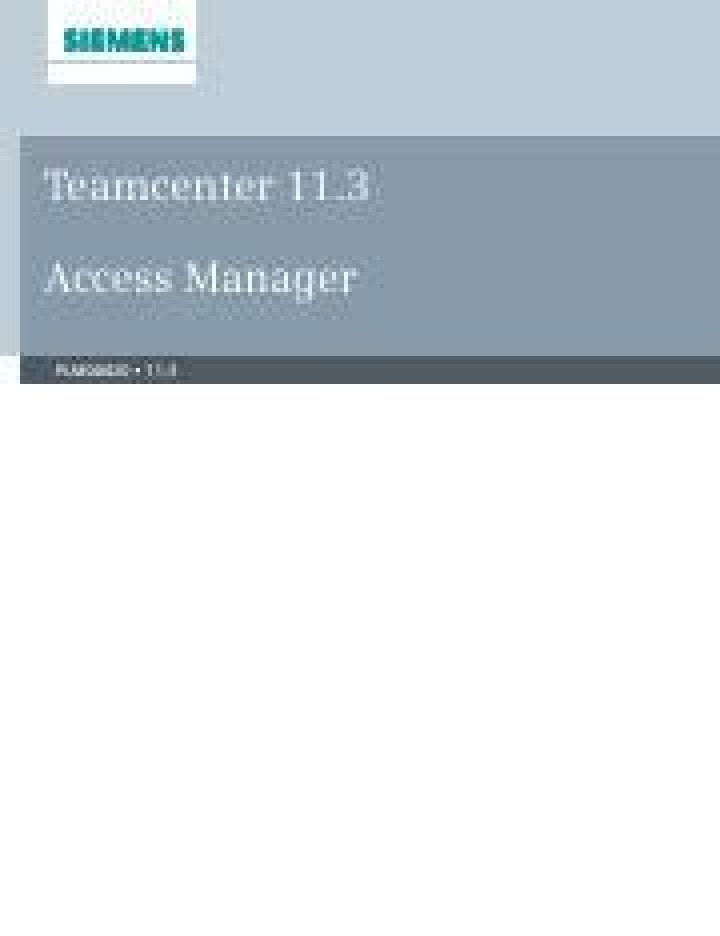 Access Manager TeamCenter PDF: Streamline System Access with Efficiency