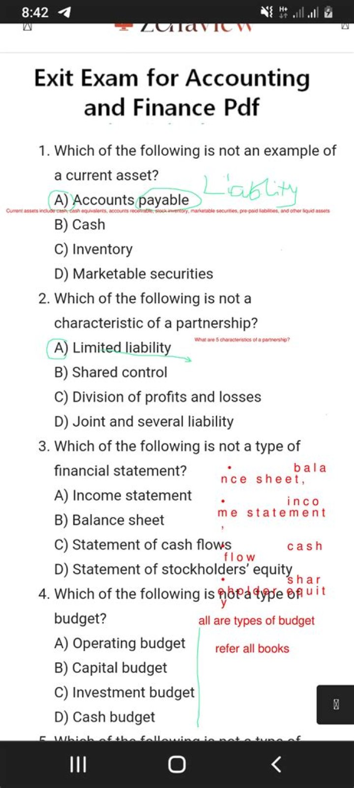 Accounting and Finance Exit Exam Questions & Answers PDF: Perfect Study Guide
