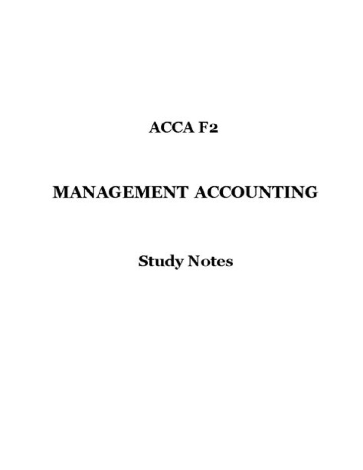 Essential Accounting and Financial Management Notes PDF for Professionals