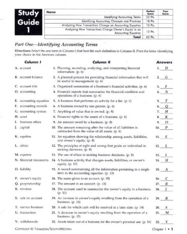 Accounting Chapter 14 Study Guide Answers PDF – Complete Solutions