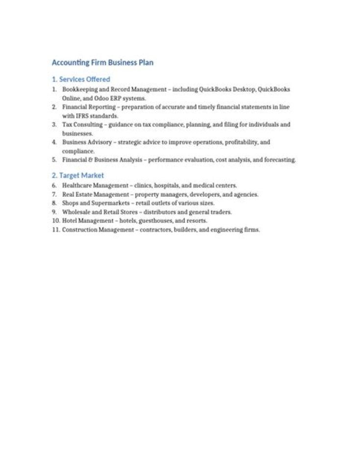 Accounting Firm Business Plan PDF: Build Your Success