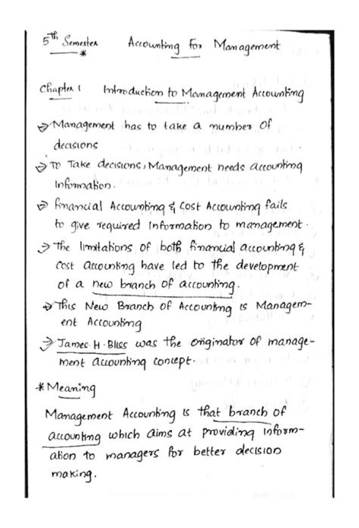 Accounting for Management Notes: Comprehensive MBA Guide from Anna University PDF