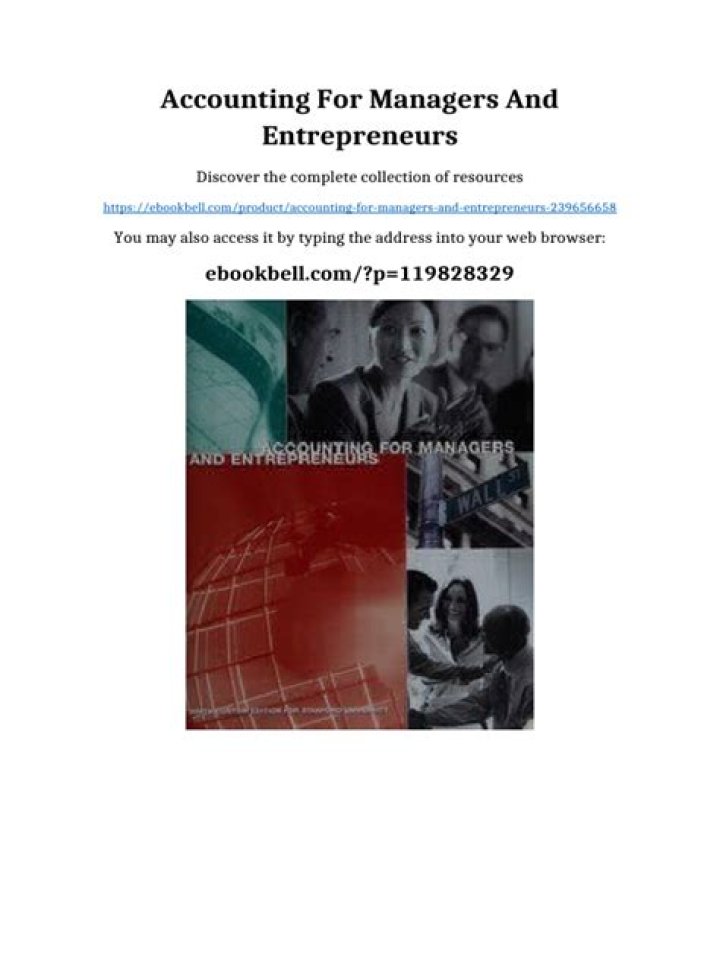 Accounting for Managers & Entrepreneurs, 9th Edition – Essential PDF Guide
