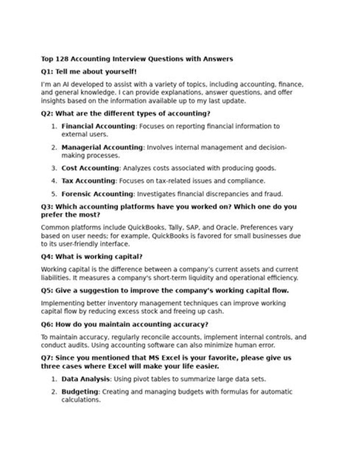 Top Accounting Interview Questions PDF: Expert Prep Guide