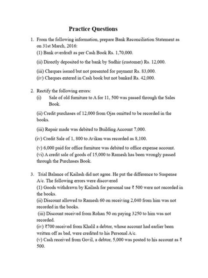 Accounting Practice Questions and Solutions PDF – Master Your Accounting Skills