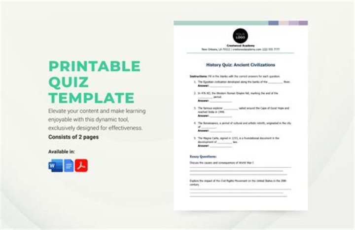 Free Accounting Quiz with Answers PDF – Test Your Knowledge Now