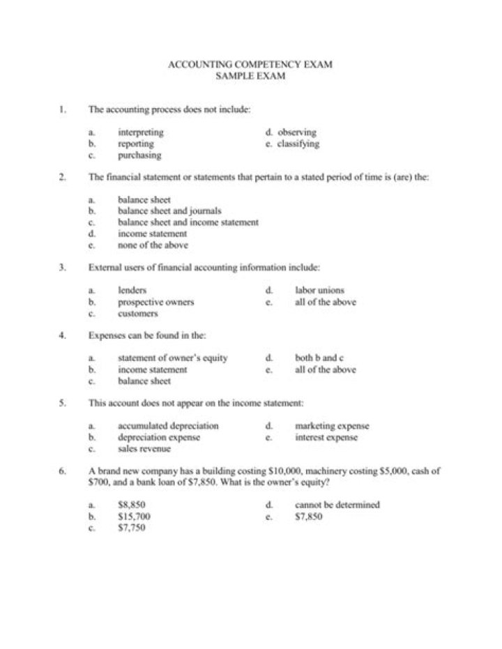 Free Accounting Test for Job Applicants – Download PDF Now