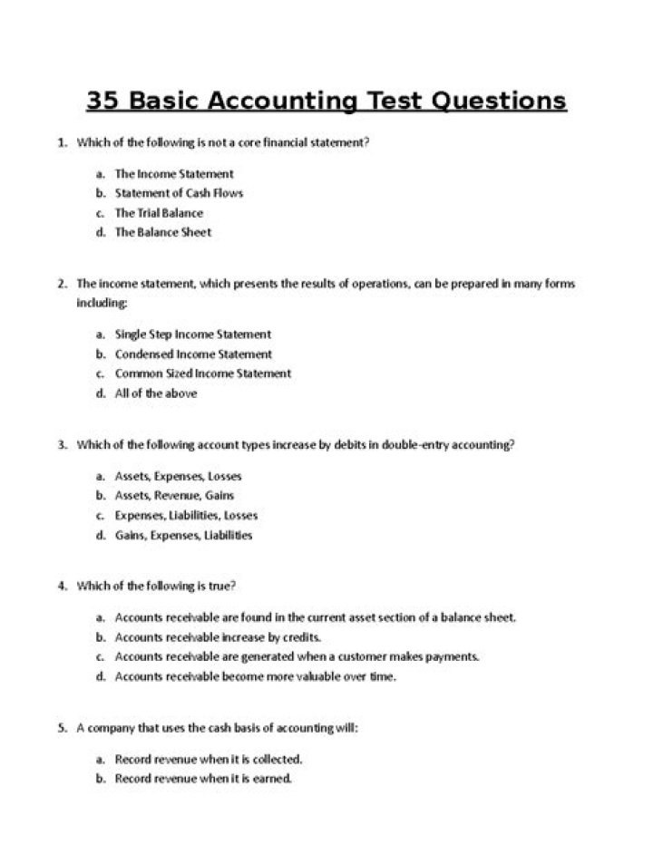 Accounting Test Questions & Answers for Job Interviews – PDF Format