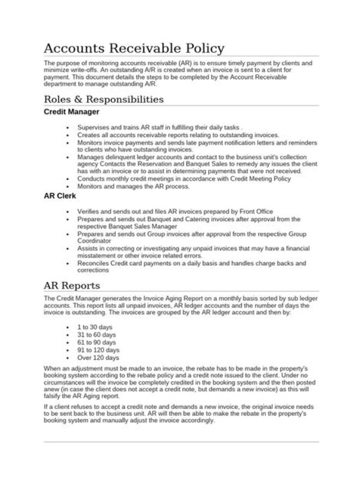 Accounts Receivable Management Policy PDF: Essential Guide