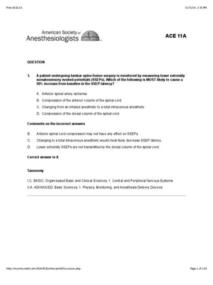 Ace Questions Anesthesia PDF: Essential Exam Review Guide