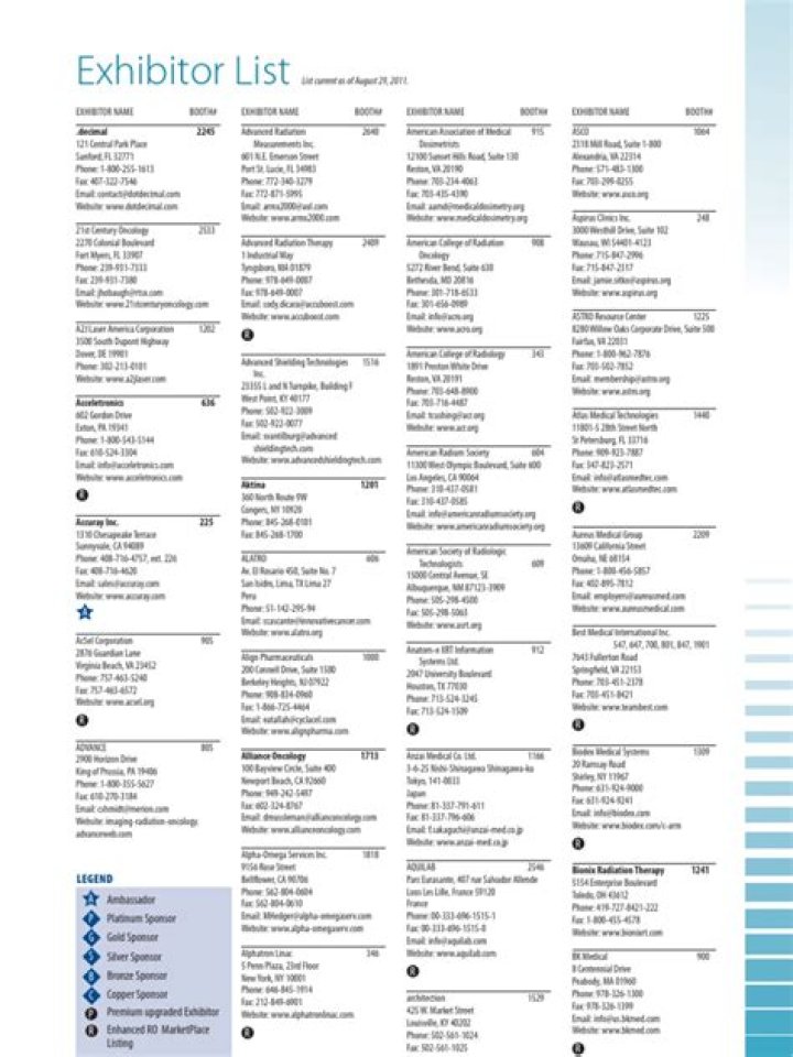 2012 Achema Exhibitor List PDF Download
