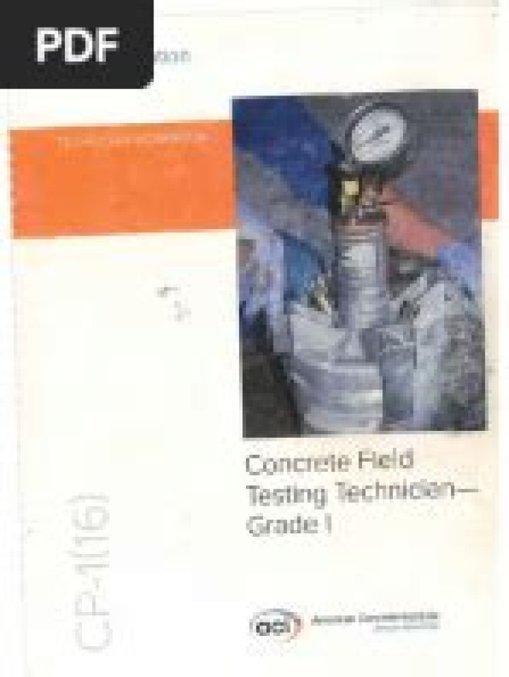 ACI Concrete Field Testing Technician Grade 1 PDF Guide