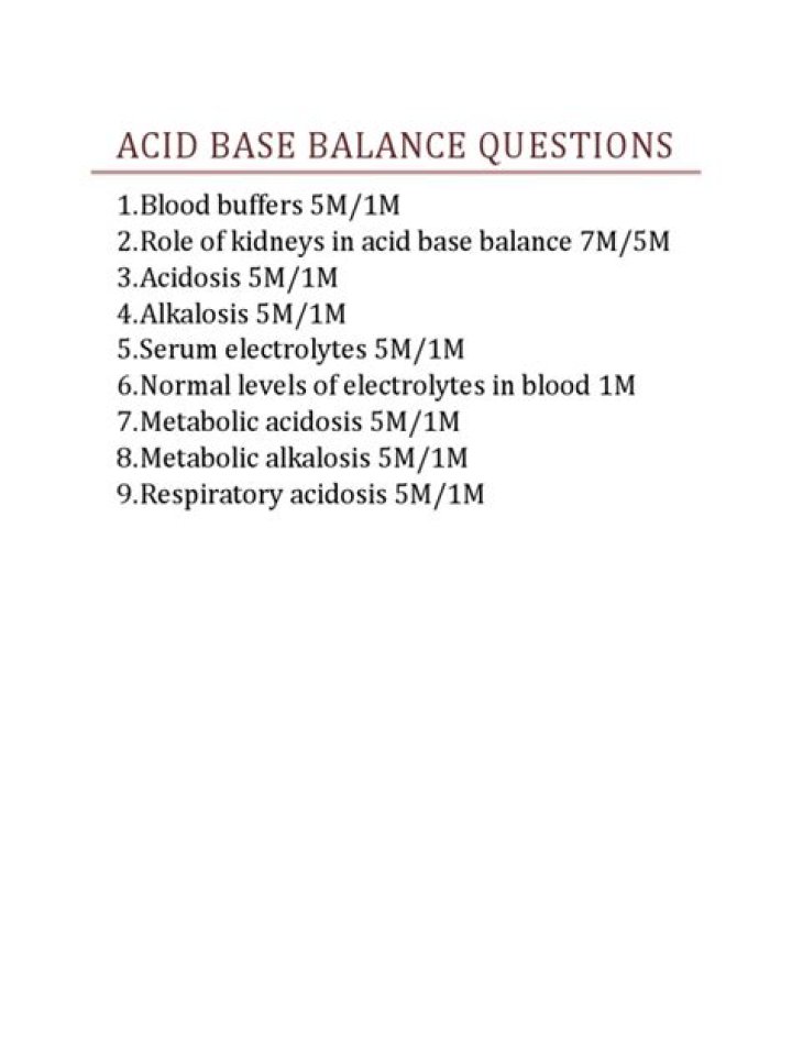 Acid Base Balance Questions & Answers PDF – Expert Study Guide