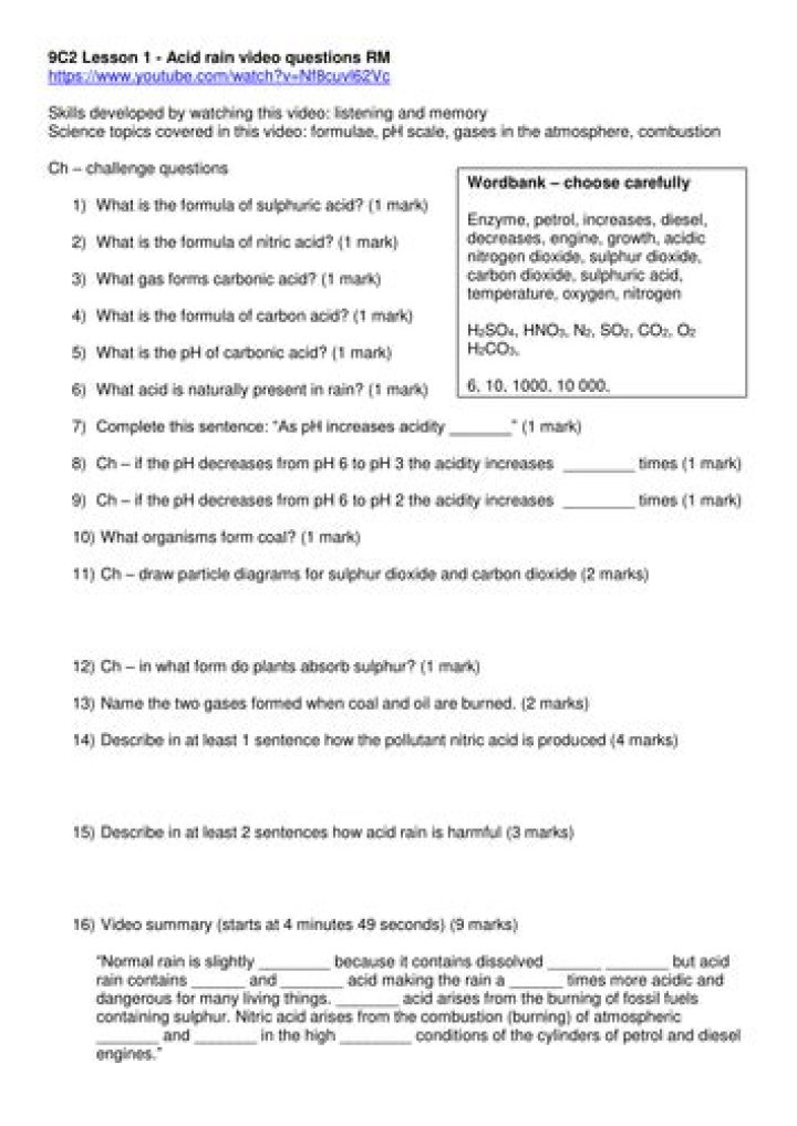 Acid Rain Questions and Answers PDF: Expert Answers Explained