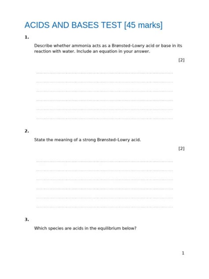 Free Acids and Bases Test PDF – Practice & Learn with Instant Results