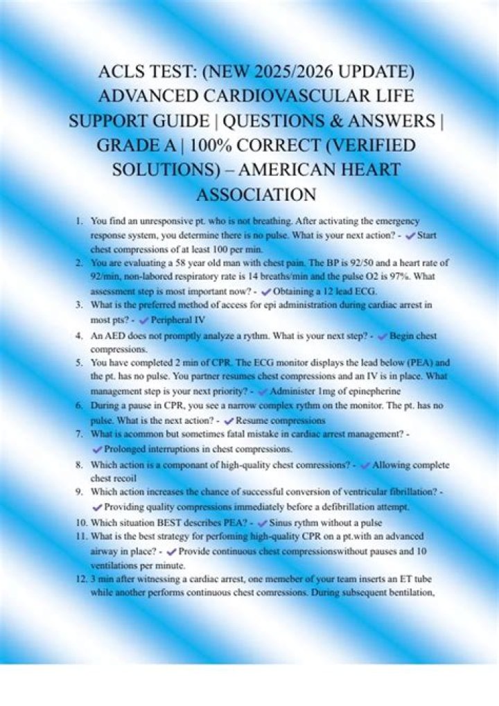2015 Acls Practice Test PDF – Full Exam Prep & Free Download