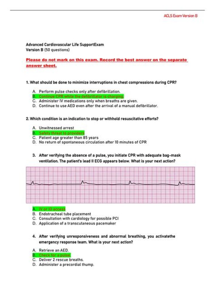Free Acls Questions and Answers PDF – Instant Download