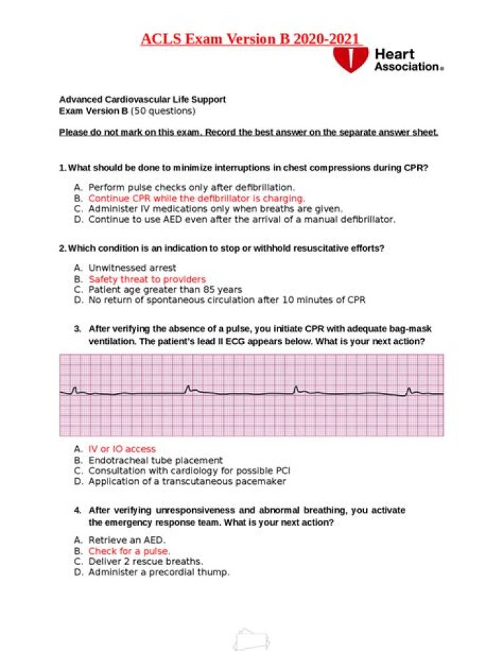 ACLS Questions PDF: Essential Exam Prep Resource