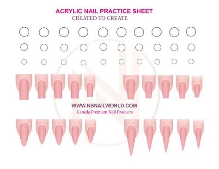 Free Acrylic Nail Practice Sheet PDF – Perfect for Beginners