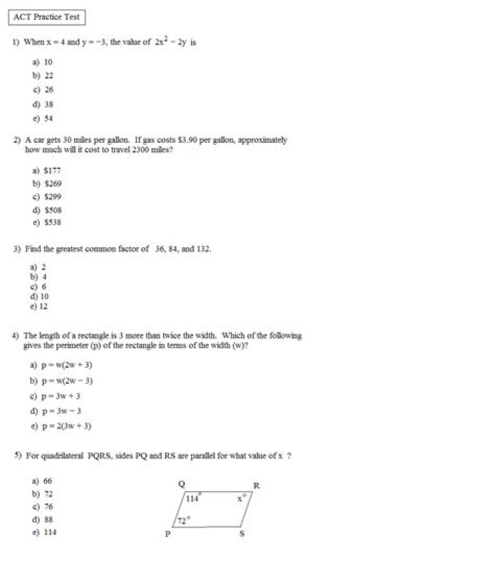 Act Practice Test PDF 2025: Perfect Prep for Success