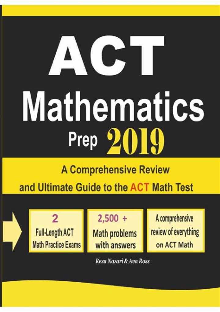 Free ACT Math Prep Worksheets PDF with Answer Key