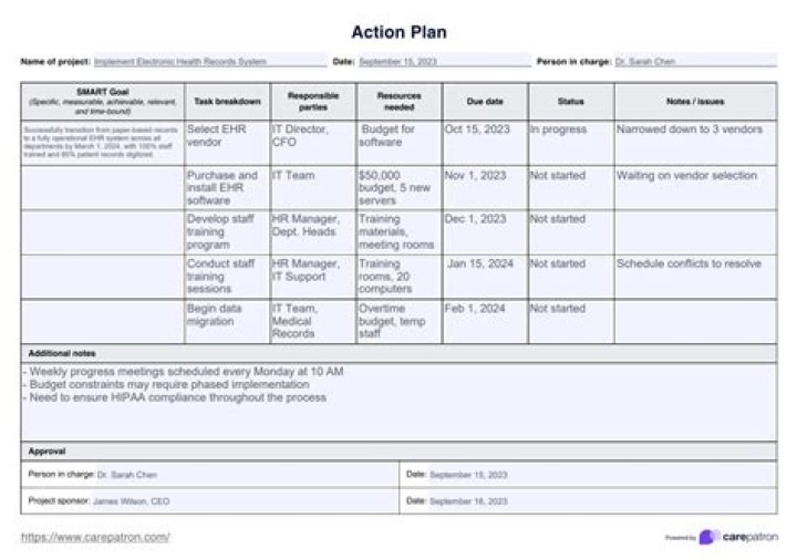 Action Plan PDF Example for Easy Implementation