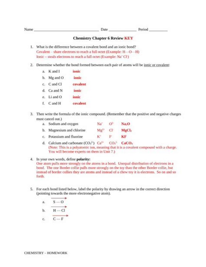 Active Chemistry Chapter 6: Cool Chemistry Test Review PDF