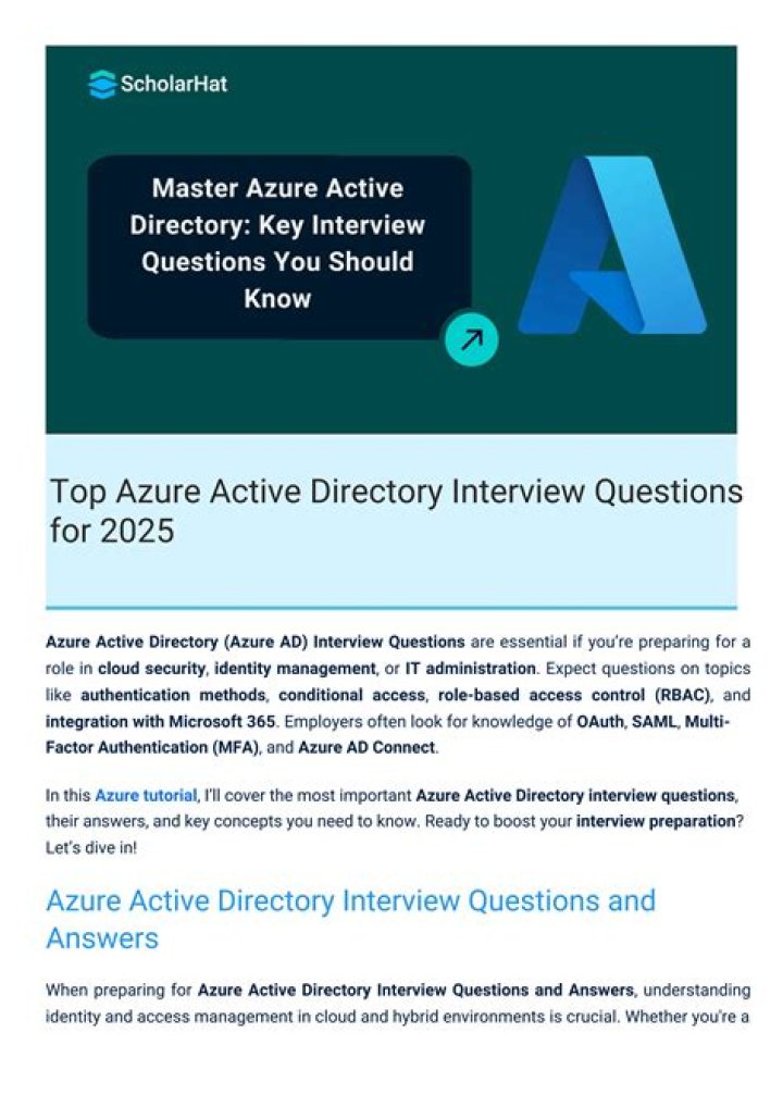 Active Directory Interview Questions PDF for Tech Professionals