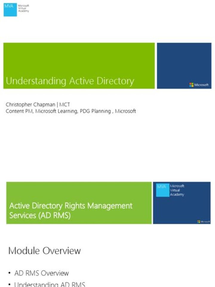 Active Directory Rights Management Services PDF Guide