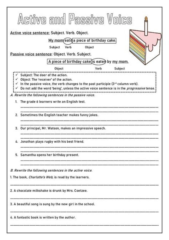 Master Active & Passive Voice: Free Worksheets PDF