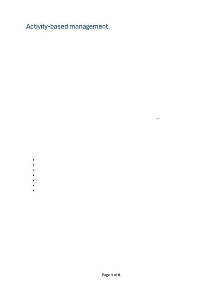 Activity-Based Management PDF: Optimize Business Operations