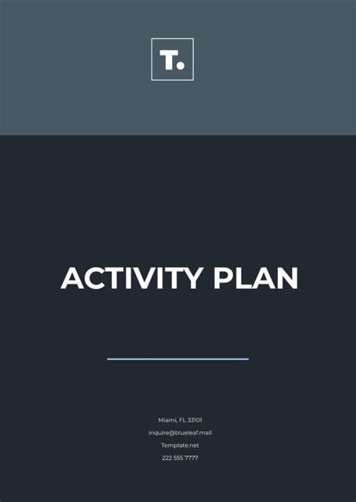 Download Free Activity Plan Template PDF for Easy Organization