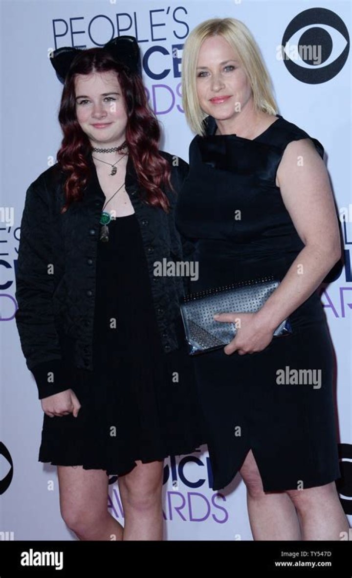 Actress Patricia Arquette (r) and daughter Harlow Olivia Calliope Jane