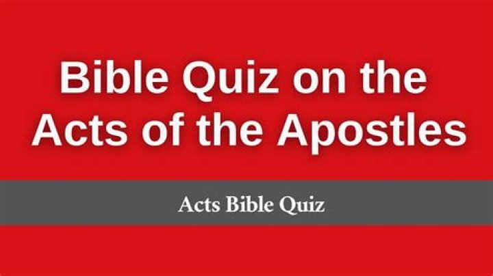 Acts of the Apostles Quiz Questions and Answers PDF Download