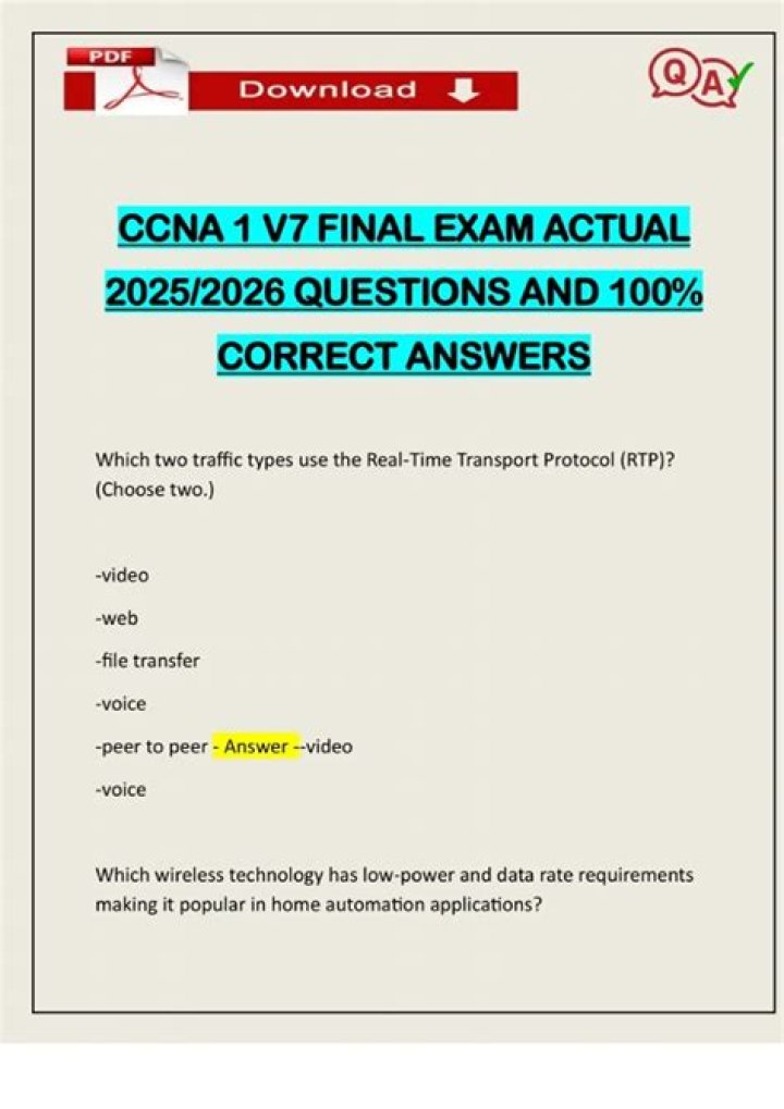 Actual CCNA Exam Test PDF: Free Download & Study Guide