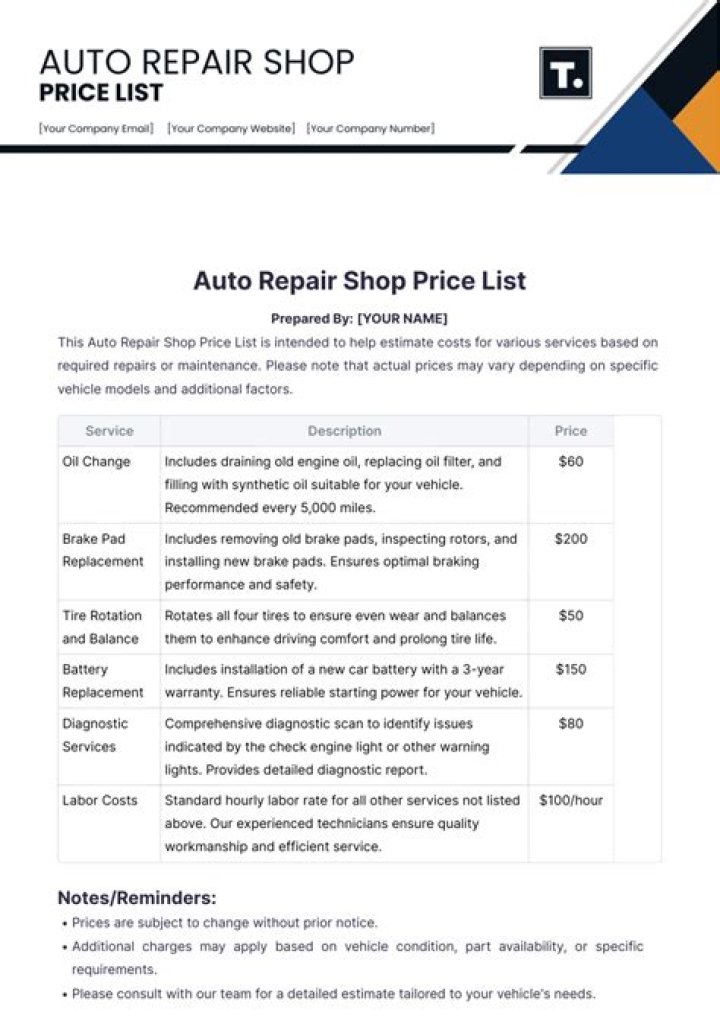 2024 Acura Service Price List PDF – Download Service Costs Instantly