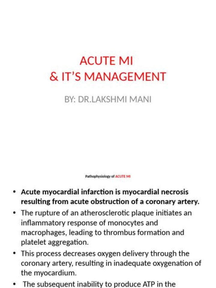 Acute MI Management PDF: Expert Guidelines for Rapid Diagnosis & Care