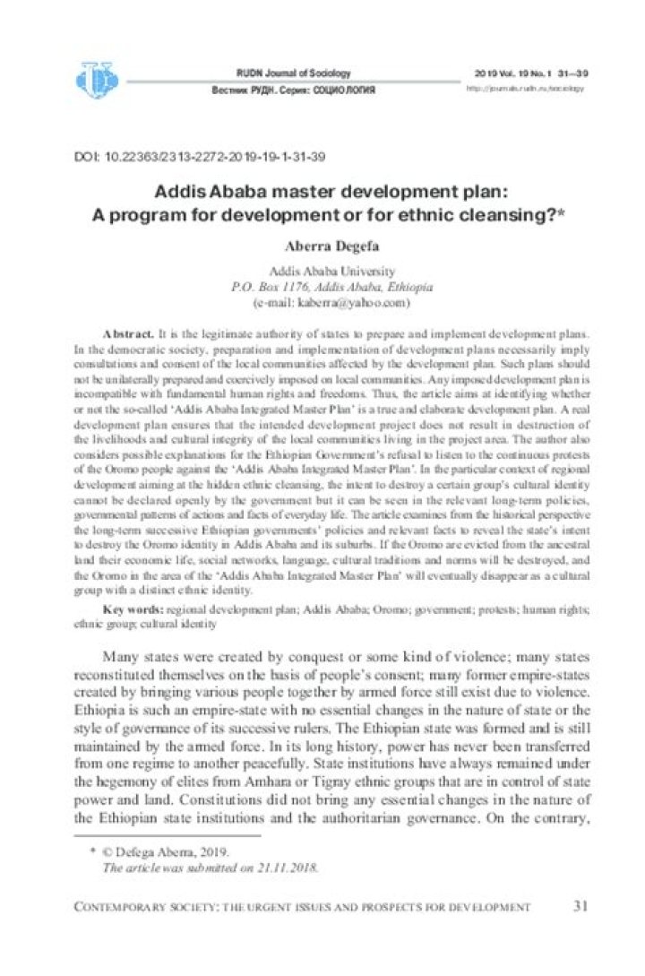 Addis Ababa Master Plan PDF: Complete Urban Development Guide