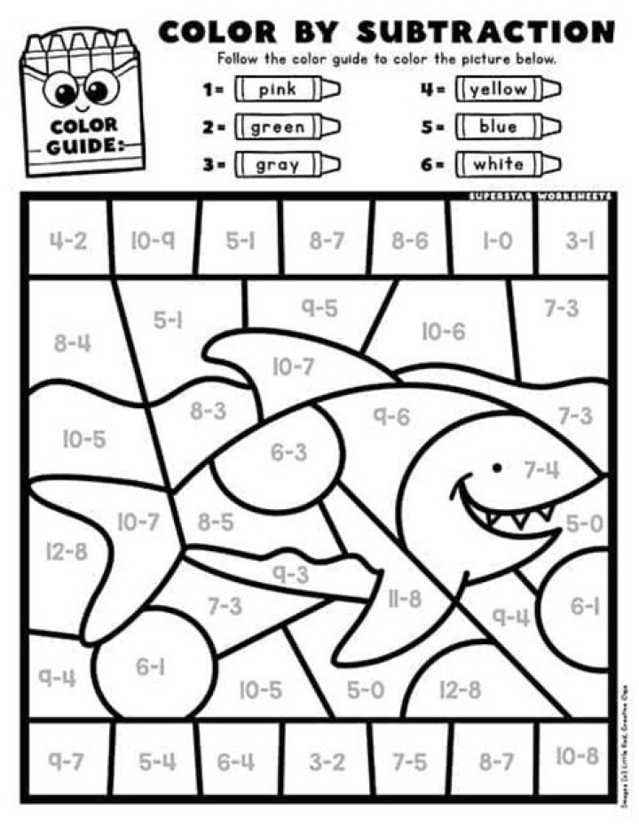 Free Addition and Subtraction Coloring Worksheets PDF for Kids