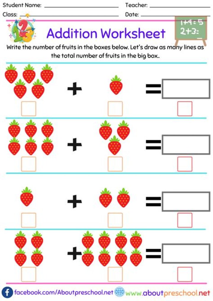 Free Addition Lesson Plan for Kindergarten PDF
