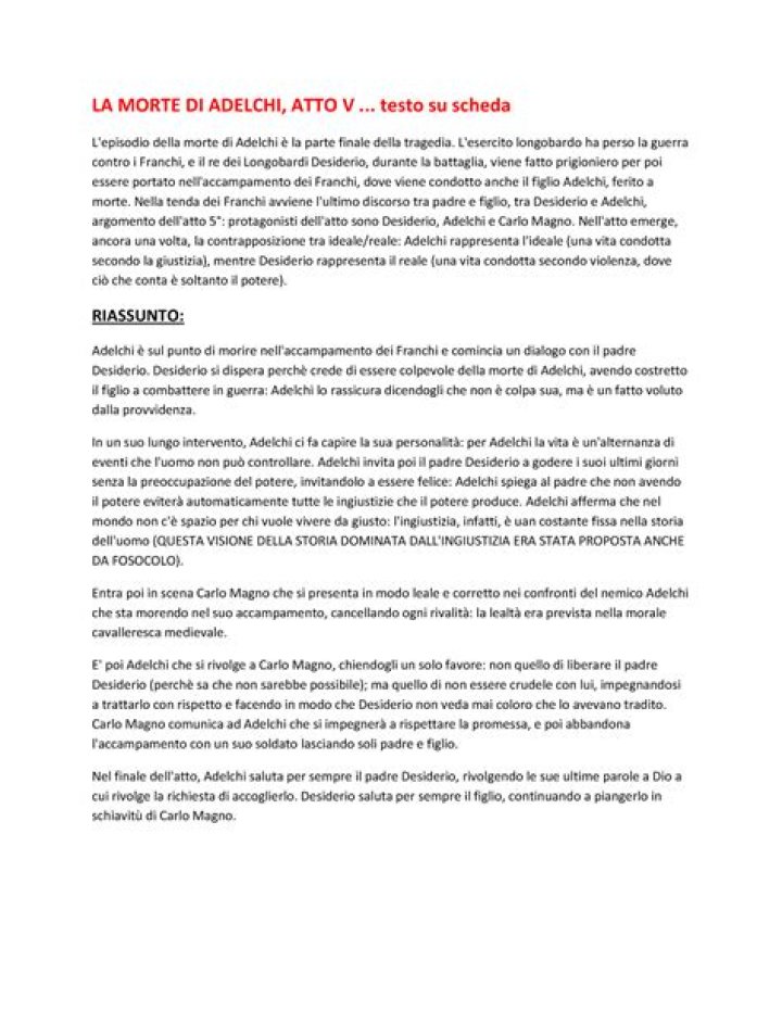 Adelchi Testo PDF: Download Official Document Now