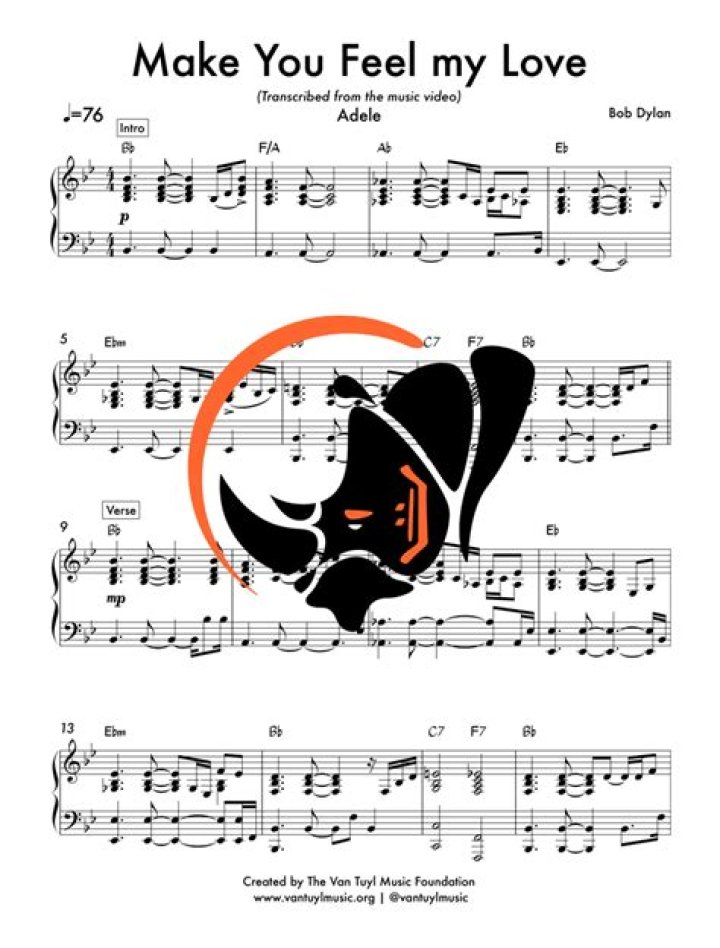 Adele Make You Feel My Love Piano Sheet Music PDF Download