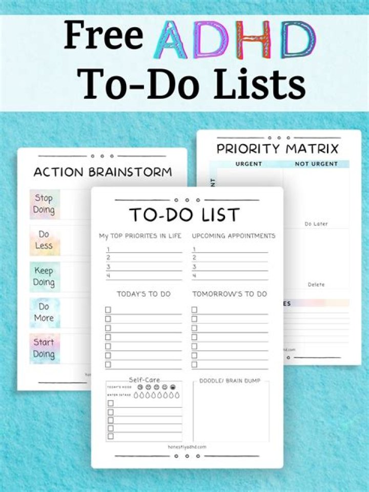 Free ADHD To-Do List PDF for Better Focus & Productivity