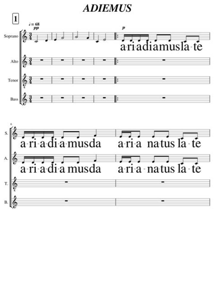 Adiemus SATB Sheet Music PDF – Download Free Full Vocal Score