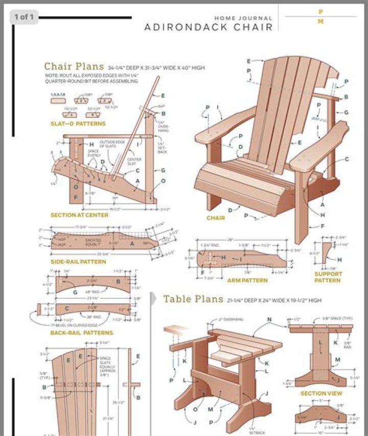 Adirondack Chair Plans PDF – Download Free Detailed Blueprints