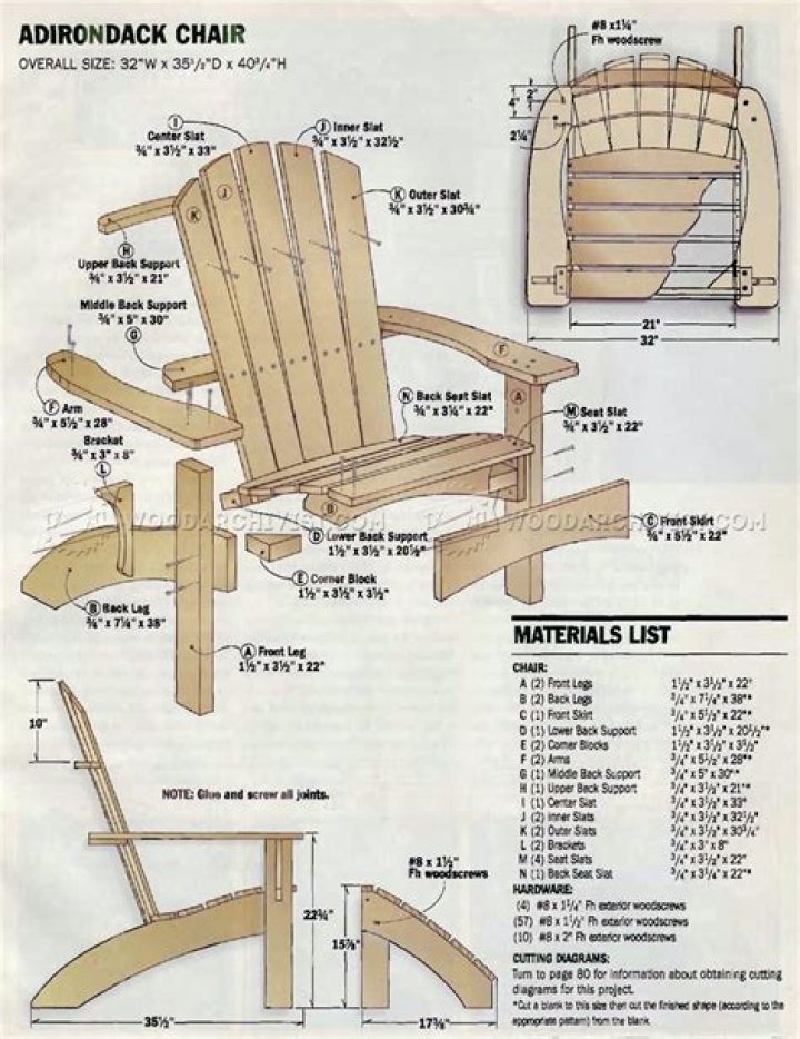 Free Adirondack Chair Woodworking Plans PDF for DIY Builders